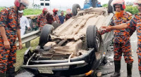 Three killed as private car overturns on Dhaka-Mawa Expressway